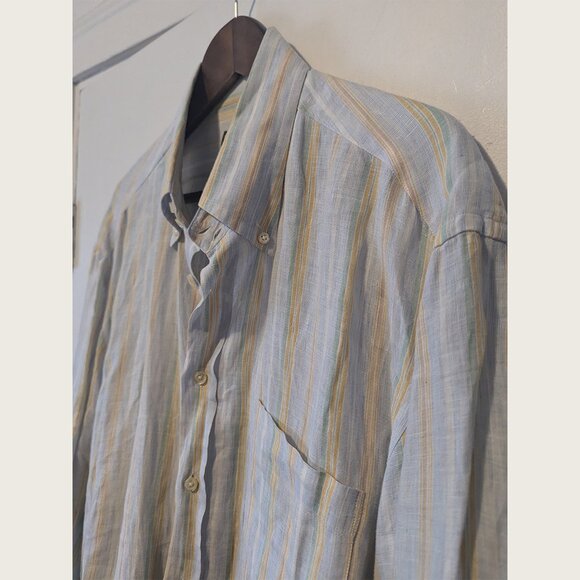 CANALI - 100% linen relaxed shirt - Sz XL - Picture 2 of 9
